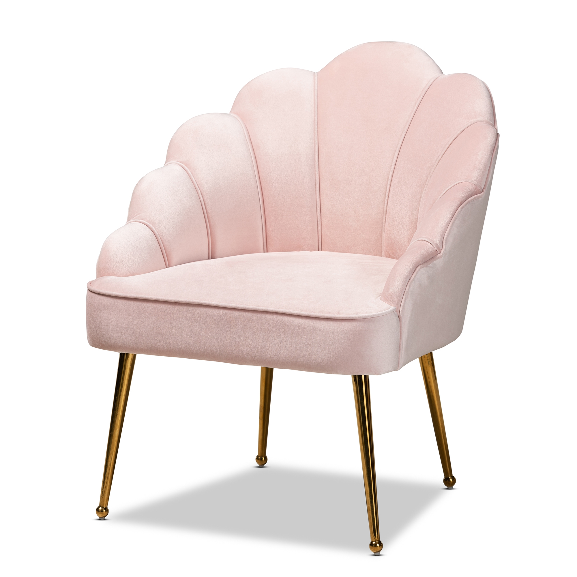 Baby pink accent top chair